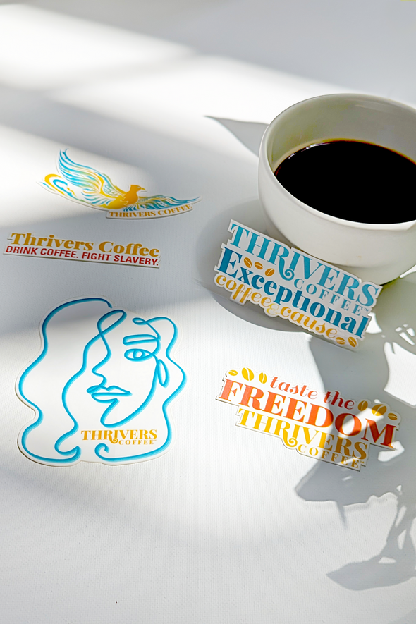 Thrivers Coffee Sticker 5-Pack